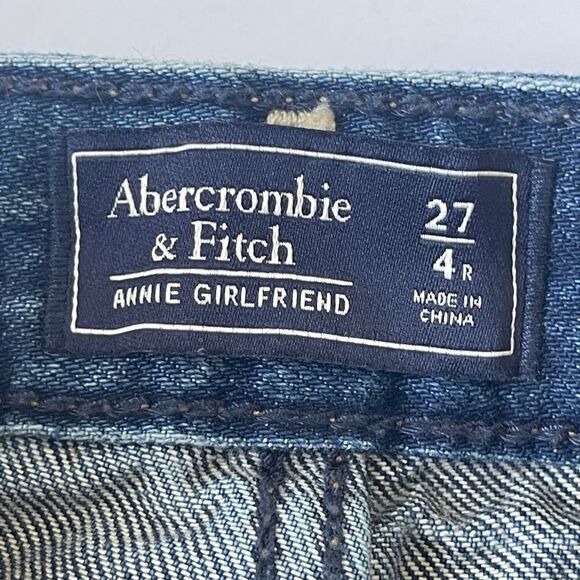 Abercrombie & Fitch Annie Girlfriend Embroidered‎ Jeans, Size 4/27 - Picture 3 of 11